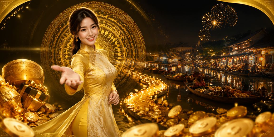 Sân khấu giải trí casino tại Cần Thơ với trang phục áo dài